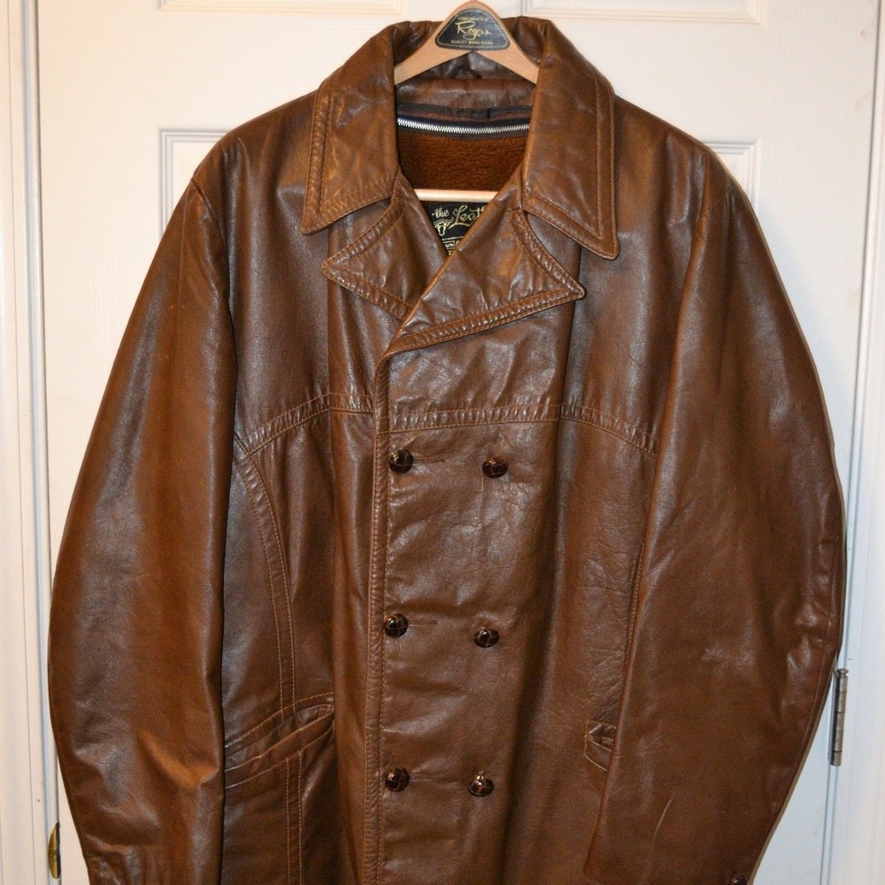 Vintage Men's "The Leather Shop" Leather Jacket
